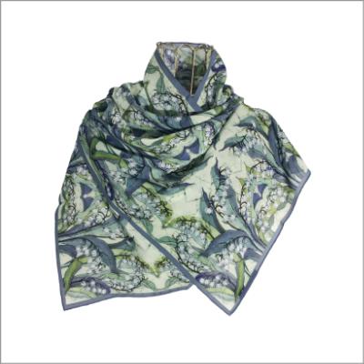 Lily of the Valley Silk Scarf.